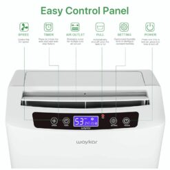 Waykar 34 Pints Energy Star Dehumidifier for Spaces up to 2,000 Sq. Ft at Home, in Basements and Large Rooms with Drain Hose and 0.66 Gallons Water Tank