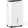 Waykar 150 Pint 7,000 Sq.Ft Dehumidifier for Basement & Home, Large Room, Smart Compressor Dehumidifier with Drain Hose & Tank for Commercial, 30%-80% Humidity Control, 92° Auto Swing, Auto Defrost.