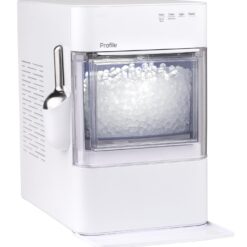 GE Profile Opal 2.0 Ultra Nugget Ice Maker with Scale Inhibiting Filter, Scoop Included, 38 lbs in 24 Hours, Pellet Ice Machine with WiFi & Smart Connected, Stone White