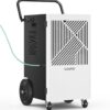 Waykar 155 Pints Commercial Dehumidifier with Pump, Drain Hose and Washable Filter Space up to 8000 Sq. Ft, for Basements, Industrial or Commercial Spaces - 5 Year Quality Coverage