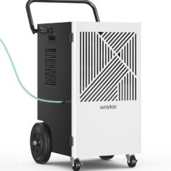 Waykar 155 Pints Commercial Dehumidifier with Pump, Drain Hose and Washable Filter Space up to 8000 Sq. Ft, for Basements, Industrial or Commercial Spaces - 5 Year Quality Coverage