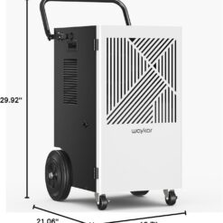 Waykar 155 Pints Commercial Dehumidifier with Pump, Drain Hose and Washable Filter Space up to 8000 Sq. Ft, for Basements, Industrial or Commercial Spaces - 5 Year Quality Coverage