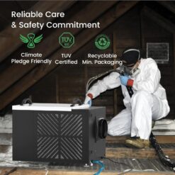 Waykar 216 Pint Crawl Space Dehumidifier with Pump & Drain Hose for Basements, Commercial & Water Damage Spaces up to 8000 Sq. Ft., Compact, Strong Dehumidification, 5-Year Quality Coverage