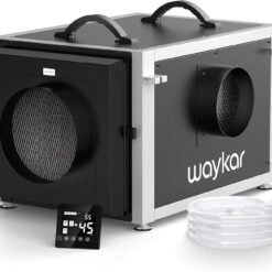 Waykar 216 Pints Crawl Space Dehumidifier with Pump, Remote Control & Dual Duct, HVAC Commercial Dehumidifier for Basement, Whole House & Water Damage, 8000 Sq. Ft, 10-90% RH - 5-Year Quality Coverage