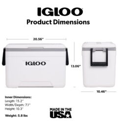 Igloo 25 QT Marine Hard Sided Cooler, White