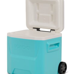 Igloo 16 QT Laguna Hard Side Ice Chest Cooler with Wheels, Aqua Blue