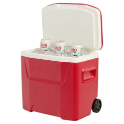 The University of Ohio State Buckeyes 28 QT Laguna Soft Top Wheeled Cooler by Igloo, Red