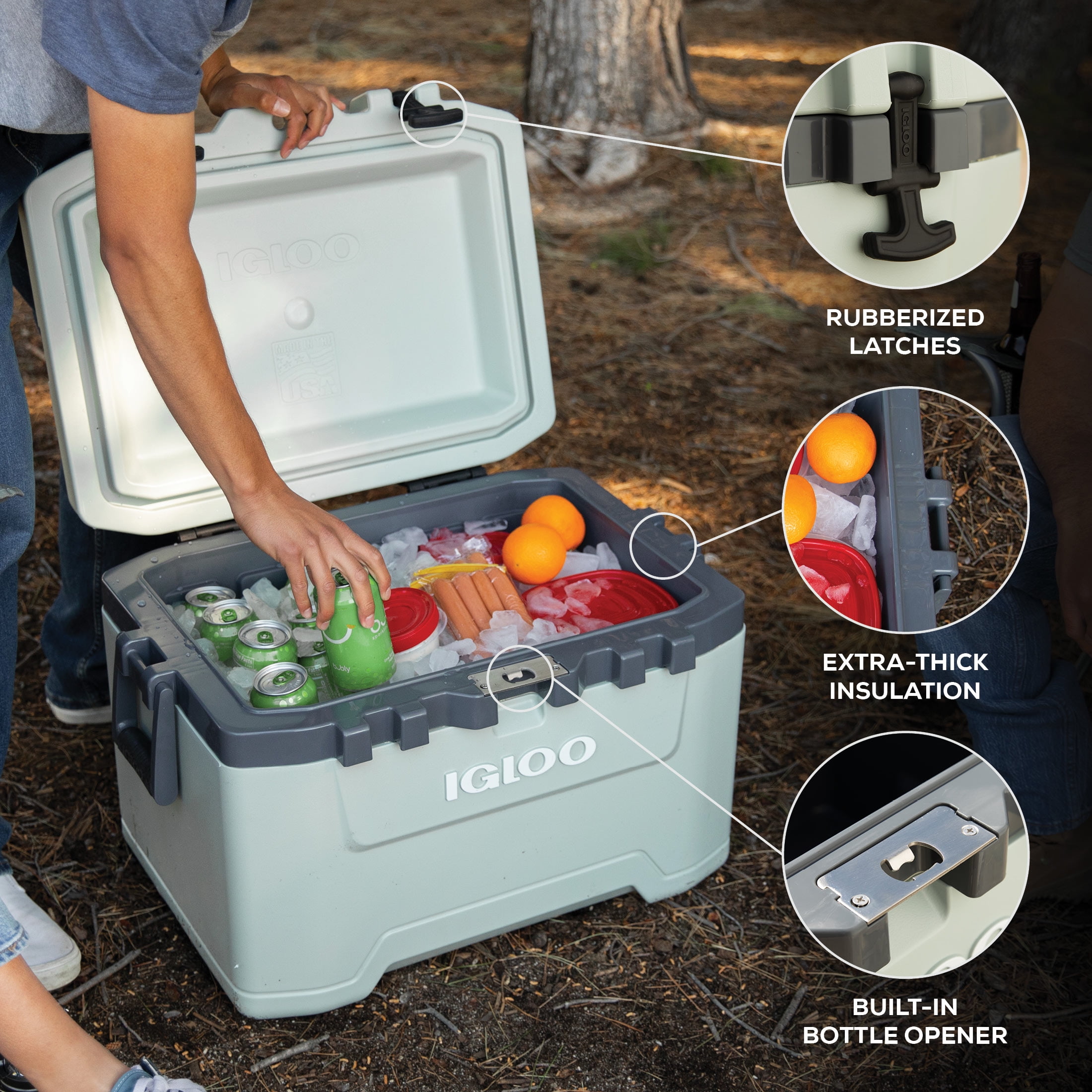 Igloo 50 QT Overland Ice Chest Cooler, White