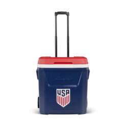 Igloo x USSF 60 QT Laguna Ice Chest Cooler with Wheels, US Soccer Rolling Cooler for Games and Practices, Red White and Blue