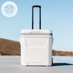 Igloo 60 QT Marine Ice Chest Cooler with Wheels, White