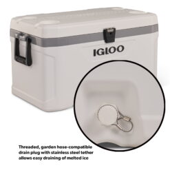 Igloo 70 Qt Latitude Marine Ultra, White and Moonscape
