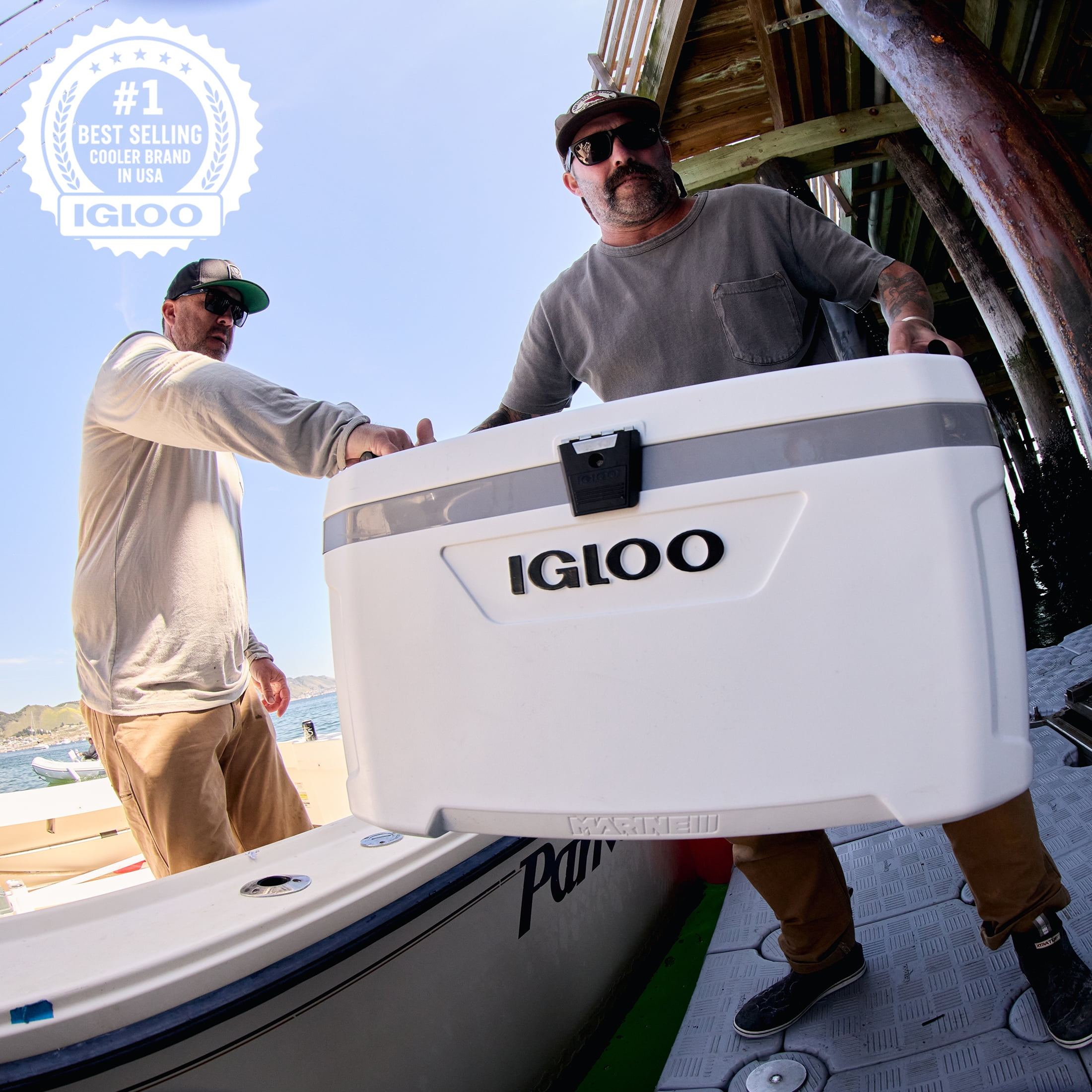 Igloo 70 Qt Latitude Marine Ultra, White and Moonscape
