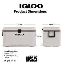 Igloo 70 Qt Latitude Marine Ultra, White and Moonscape