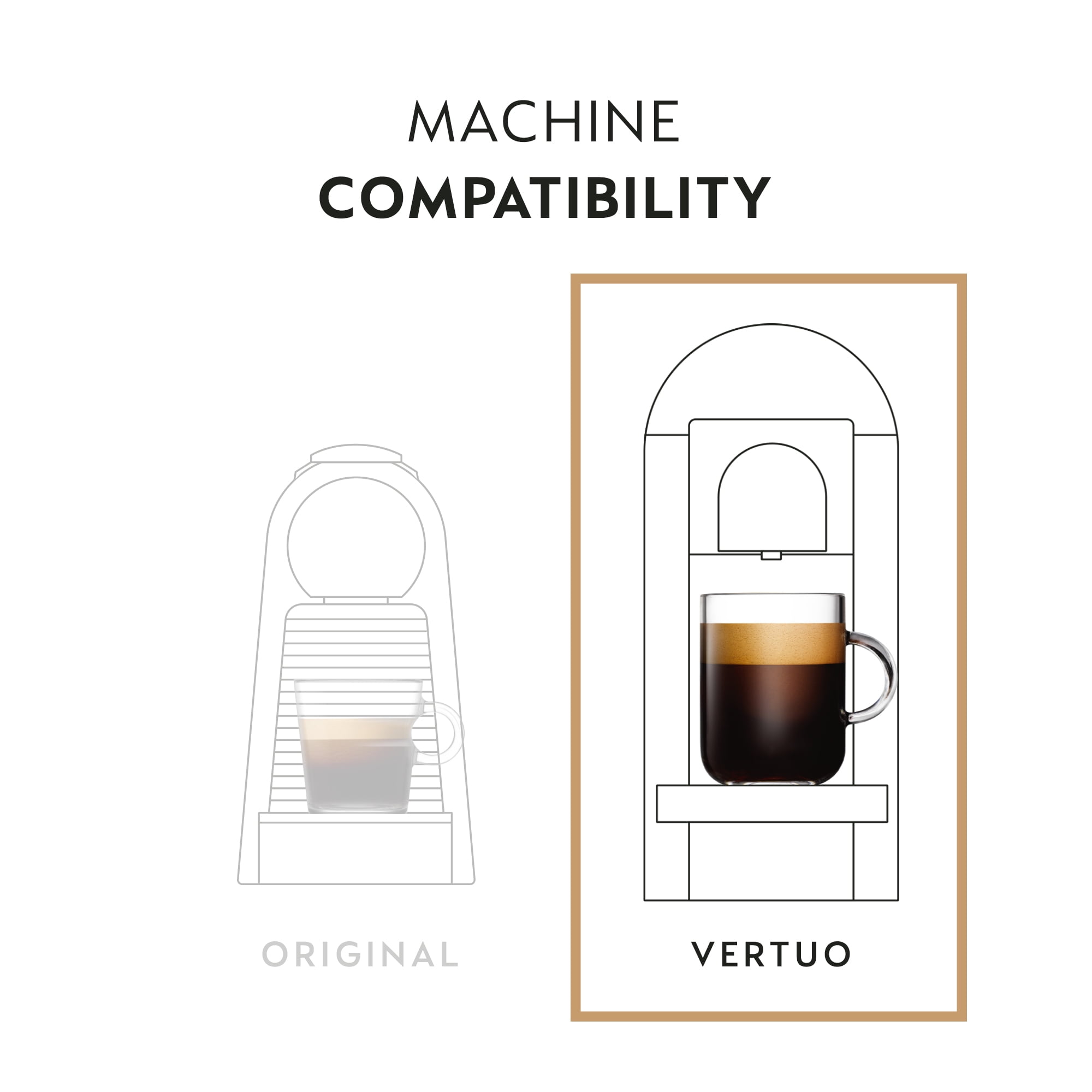 Nespresso Capsules Vertuo, Half Caffeinato, Mild Roast Coffee, 30-Count Coffee Pods