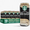 Starbucks Zero Sugar French Vanilla Doubleshot Coffee Energy Drink, 15 fl oz Cans, 12 pack