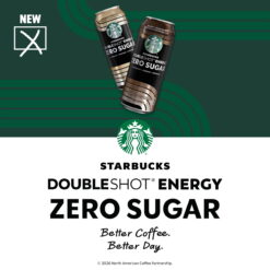 Starbucks Zero Sugar French Vanilla Doubleshot Coffee Energy Drink, 15 fl oz Cans, 12 pack