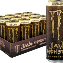 (12 Cans) Monster Energy Java Café Latte, Coffee + Energy Drink, 15 fl oz cans