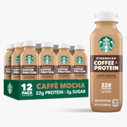 Starbucks Coffee & Protein, Classic Mocha, 12 fl oz Bottles, (12 Pack) High Protein Iced Coffee&ZeroWidthSpace;