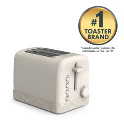bella 2-Slice Toaster, 6 Setting Shade Control with Reheat, Cancel, Bagel & Defrost Buttons, Removable Crumb Tray, Anti Jam & Auto Shutoff, Oatmilk