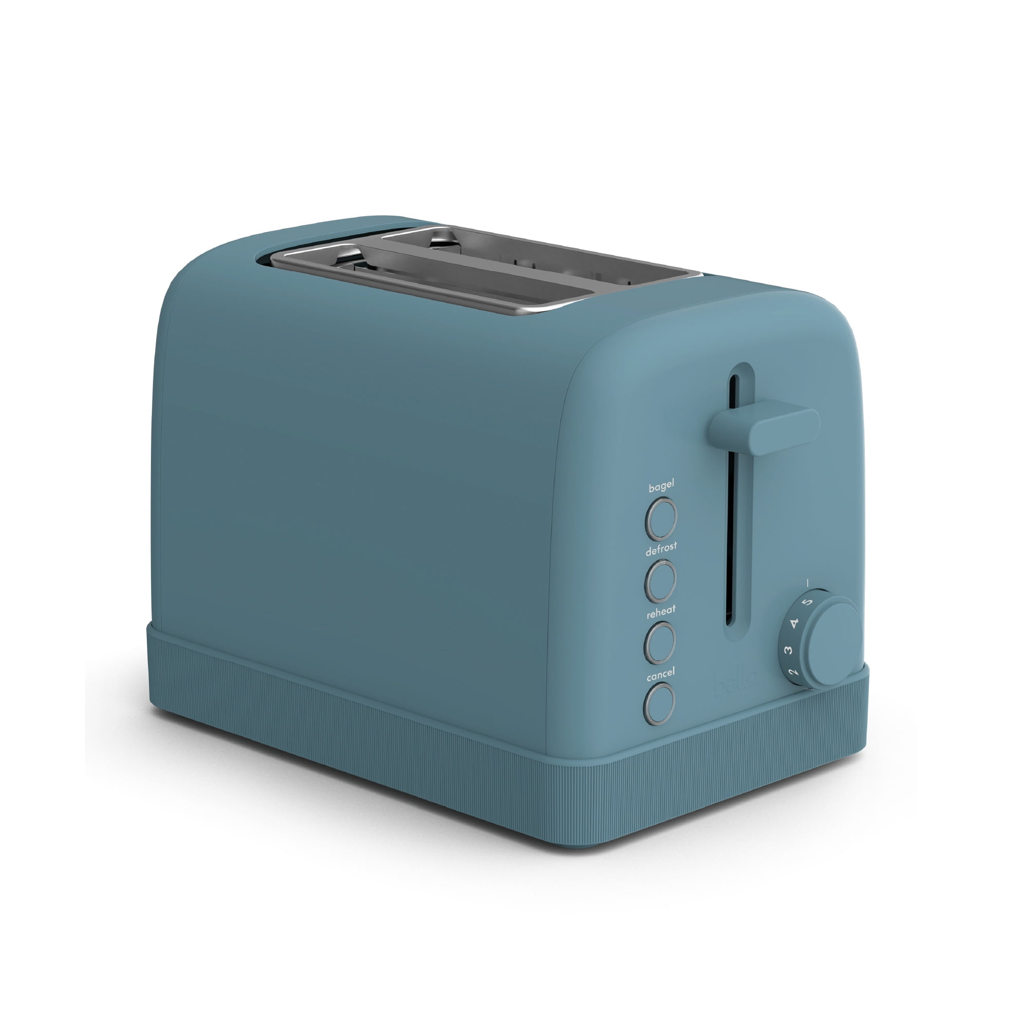 bella 2-Slice Toaster, 6 Setting Shade Control with Reheat, Cancel, Bagel & Defrost Buttons, Removable Crumb Tray, Anti Jam & Auto Shutoff, Surf