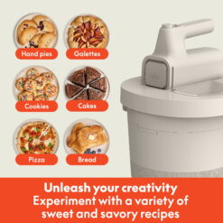 bella 3.5 Qt Hand & Stand Mixer, 2 in 1 Electric Mixer with Bowl, Dough Hook, Whisk & Egg Beater, Oatmilk