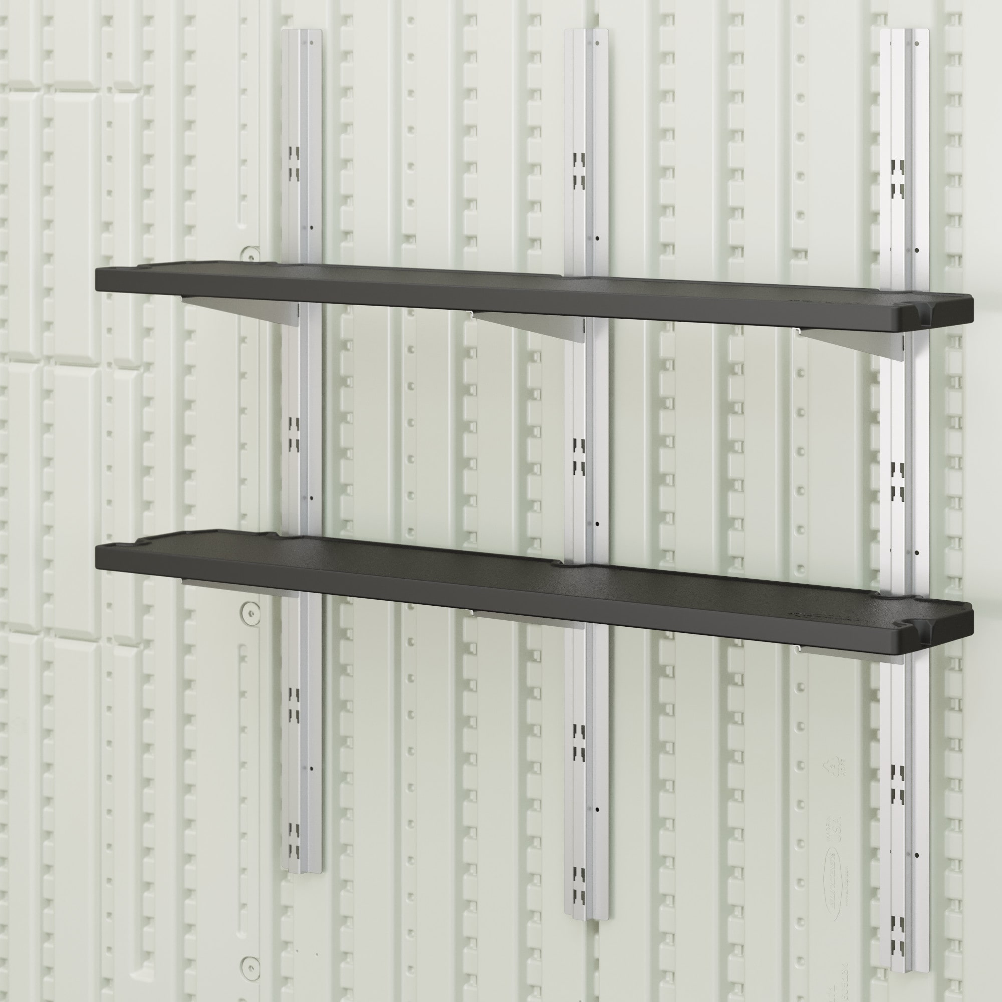 Suncast 10-in x 49.65-in Black Resin Storage Shed Shelf