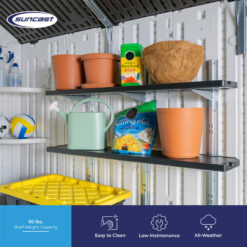 Suncast 10-in x 49.65-in Black Resin Storage Shed Shelf
