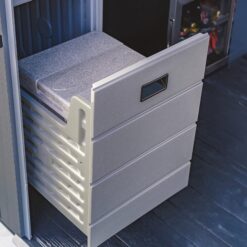 Suncast 22.25-in x 18.5-in Gray Resin Storage Shed Drawer