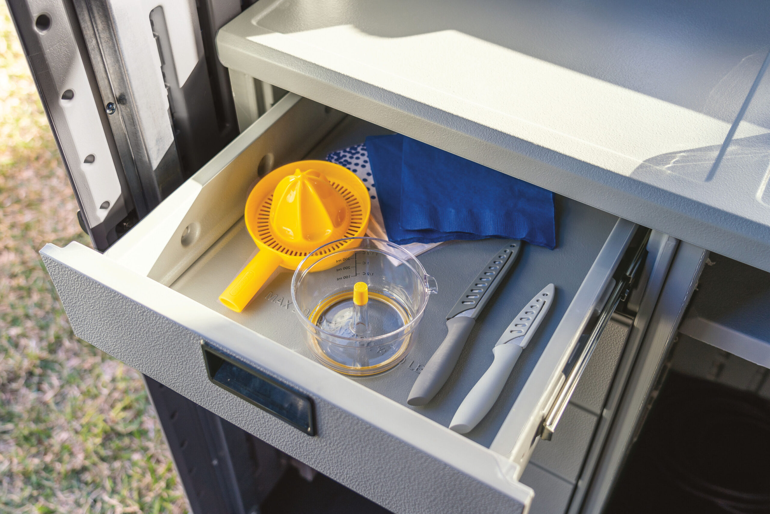 Suncast 22.25-in x 18.5-in Gray Resin Storage Shed Drawer