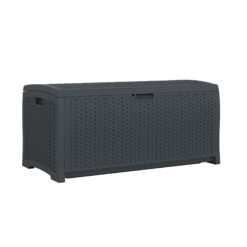 Suncast Outdoor Storage 73-Gallon Cyberspace Plastic Deck Box