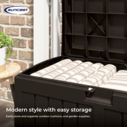 Suncast Medium 50-Gallon Java Plastic Deck Box