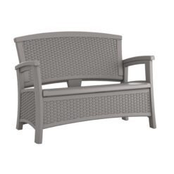 Suncast Elements 47-in W Casual Dove Gray 2-seater Storage Loveseat