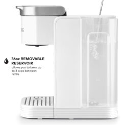 Keurig K-Express Essentials Plus, Iced and Hot Single-Serve K-Cup Pod Coffee Maker, White