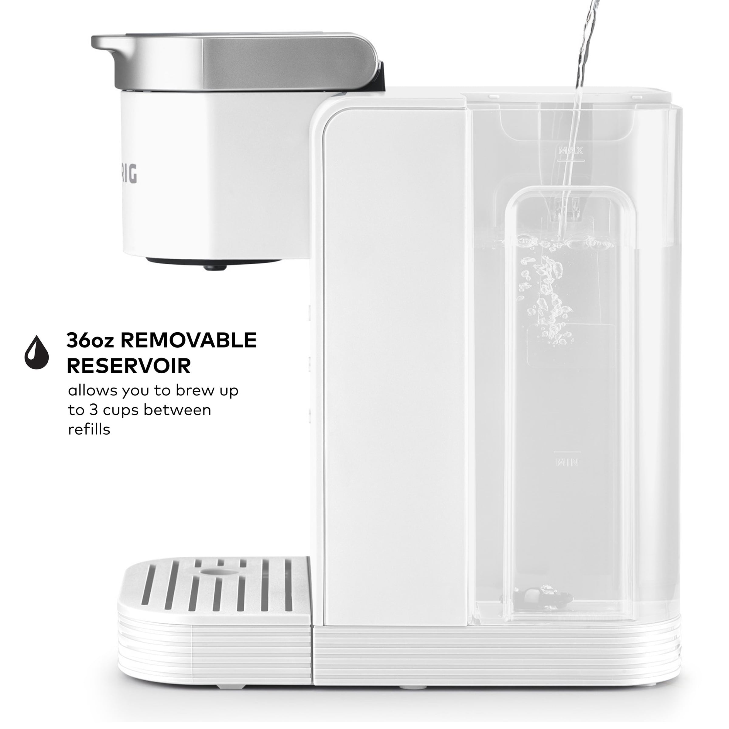 Keurig K-Express Essentials Plus, Iced and Hot Single-Serve K-Cup Pod Coffee Maker, White