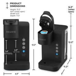 Keurig K-Express Essentials Plus, Iced and Hot Single-Serve K-Cup Pod Coffee Maker, Black