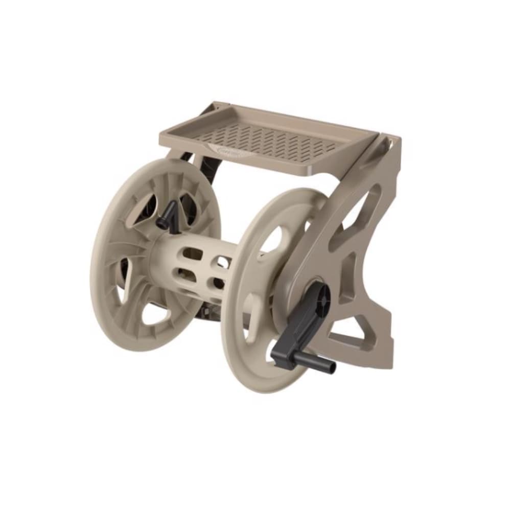 Suncast ome & KitchenHose Handler Resin Wall Mount Retractable Hose Reel Taupe 200 ft Capacity
