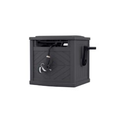 Suncast Hideaway Resin Freestanding Hose Reel Gray 150 ft Capacity 5 8 in Compatible