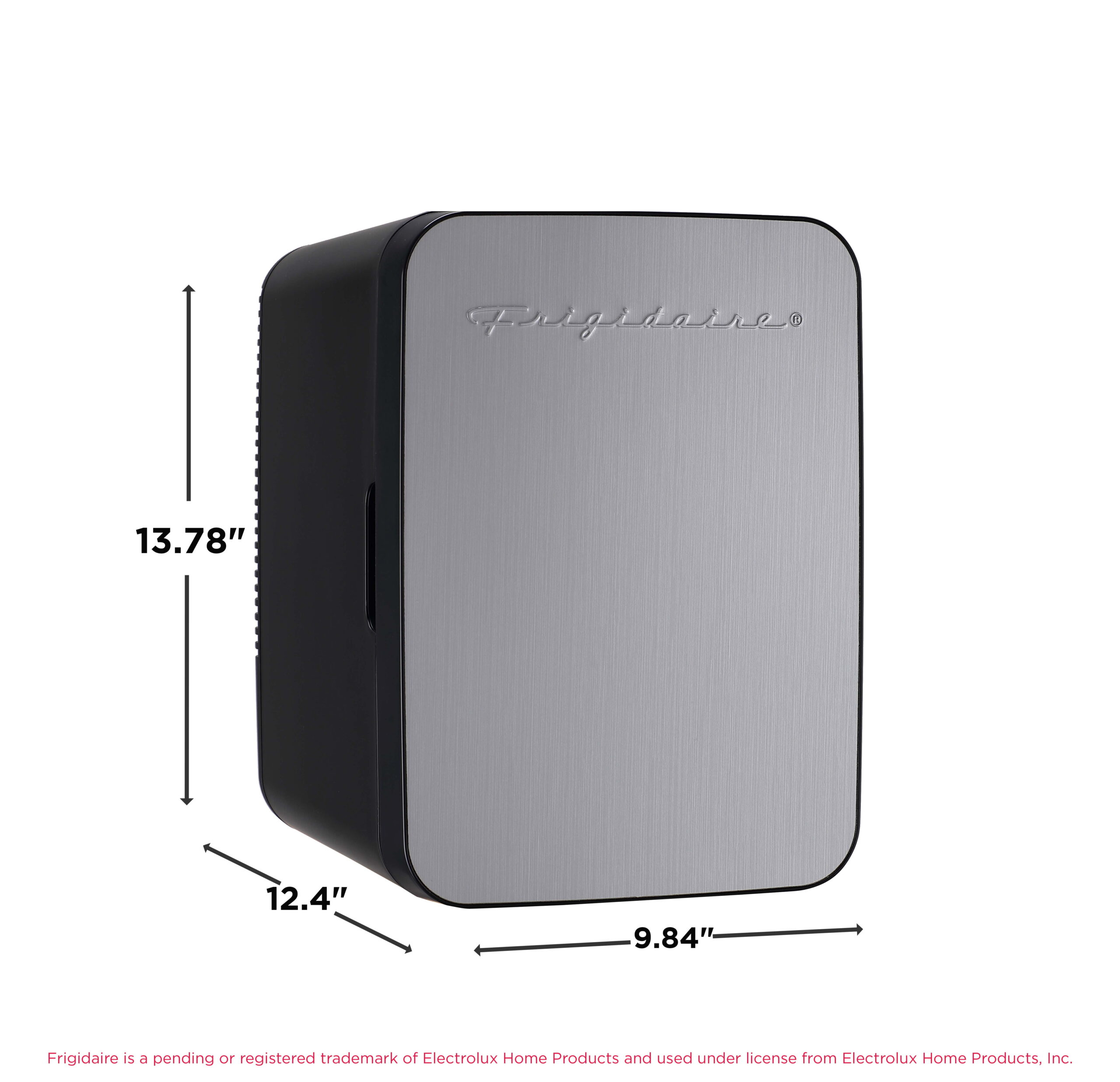 Frigidaire Retro 10L Mini Personal Refrigerator with Thermoelectric Cooling, 15 Can Capacity, Stainless Steel Design