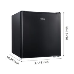 Galanz 1.7 Cu Ft Single Door Mini Fridge Black - compact, Energy-efficient refrigerator ideal for dorms, offices, and small spaces