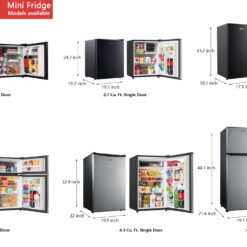 Galanz 1.7 Cu Ft Single Door Mini Fridge Black - compact, Energy-efficient refrigerator ideal for dorms, offices, and small spaces
