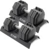 CAP ADJUSTABELL Adjustable Dumbbell Weights - Singles & Pairs | 12.5 lb, 25 lb & 55 lb | Multiple Handle Options