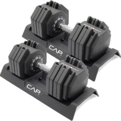 CAP ADJUSTABELL Adjustable Dumbbell Weights - Singles & Pairs | 12.5 lb, 25 lb & 55 lb | Multiple Handle Options