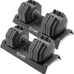 CAP ADJUSTABELL Adjustable Dumbbell Weights - Singles & Pairs | 12.5 lb, 25 lb & 55 lb | Multiple Handle Options