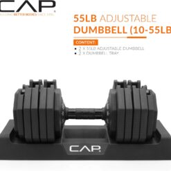 CAP ADJUSTABELL Adjustable Dumbbell Weights - Singles & Pairs | 12.5 lb, 25 lb & 55 lb | Multiple Handle Options