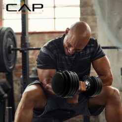 CAP Adjustabell G6 Round Adjustable Dumbbell, Black Handle
