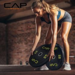 CAP 2-inch Olympic Bumper Plate Weight Set | 190 lbs | Multiple Colors | Storage Rack Optional