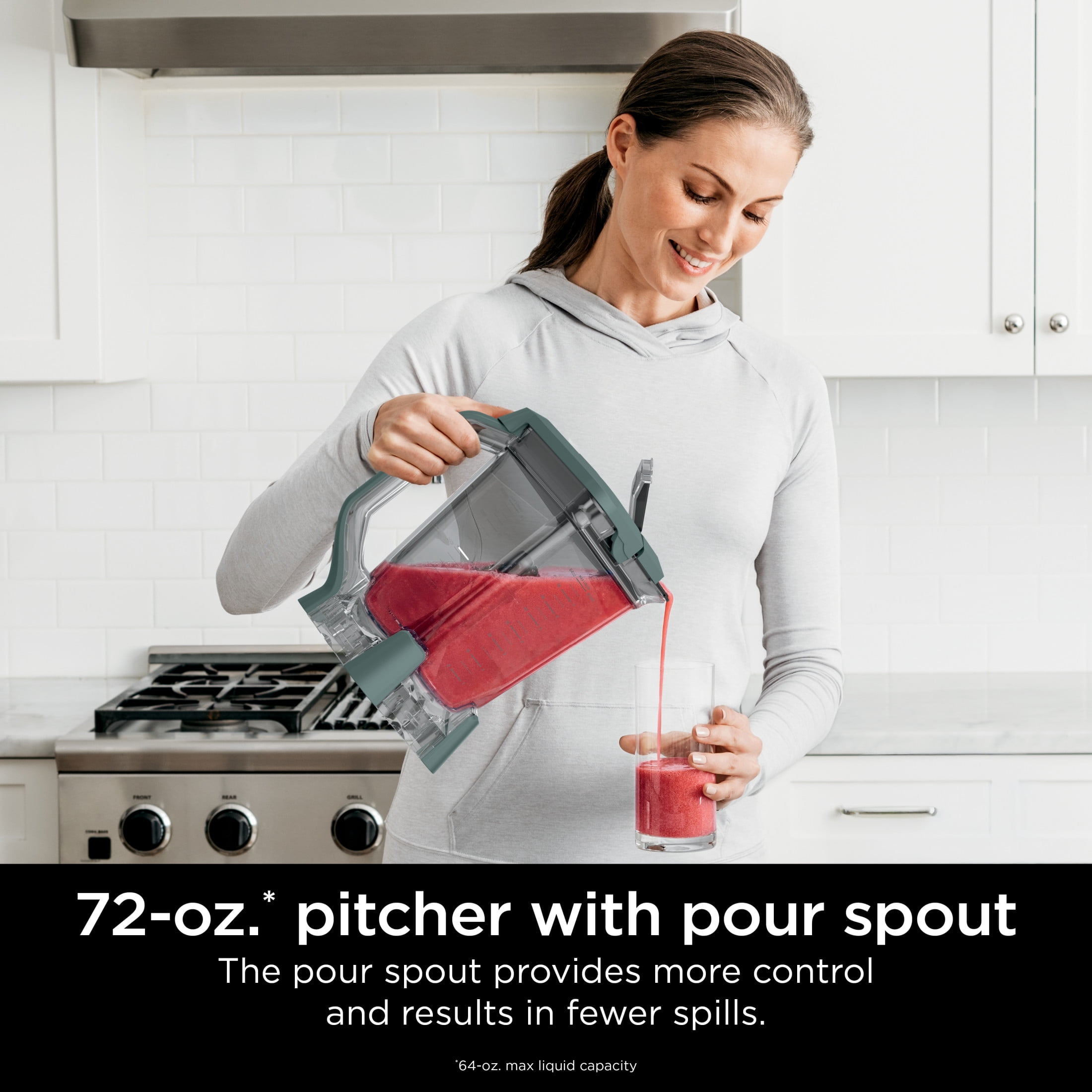 Ninja Professional Plus Blender, Smoothies, Ice Crush with 2 Auto-iQ Preset Programs, 1200W, 72 Oz, BN700 Sage