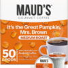 Maud's Pumpkin Spice Flavored Coffee Pods, 50 ct - 100% Arabica Medium Roast Coffee, Solar Energy Produced Single Coffee Pods Compatible with Keurig K-Cup Brewers