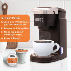 Maud's Pumpkin Spice Flavored Coffee Pods, 50 ct - 100% Arabica Medium Roast Coffee, Solar Energy Produced Single Coffee Pods Compatible with Keurig K-Cup Brewers