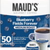 Maud's Blueberry Coffee Pods, Blueberry Fields Forever, Compatible w/ K-Cup Brewers, 50ct